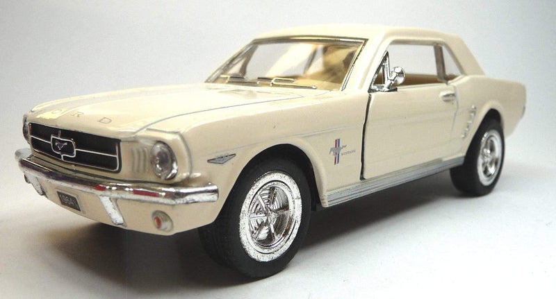 KiNSMART 1964 1/2 Ford Mustang 1:36 Scale 5" Die Cast Metal Model Classic Toy Car (White) - Image 1