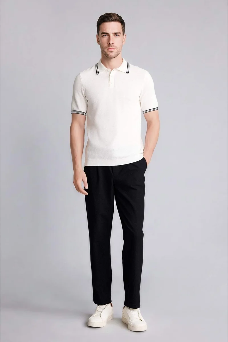 DeFacto Standard Fit Polo Collar Short Sleeve Polo T-Shirt
