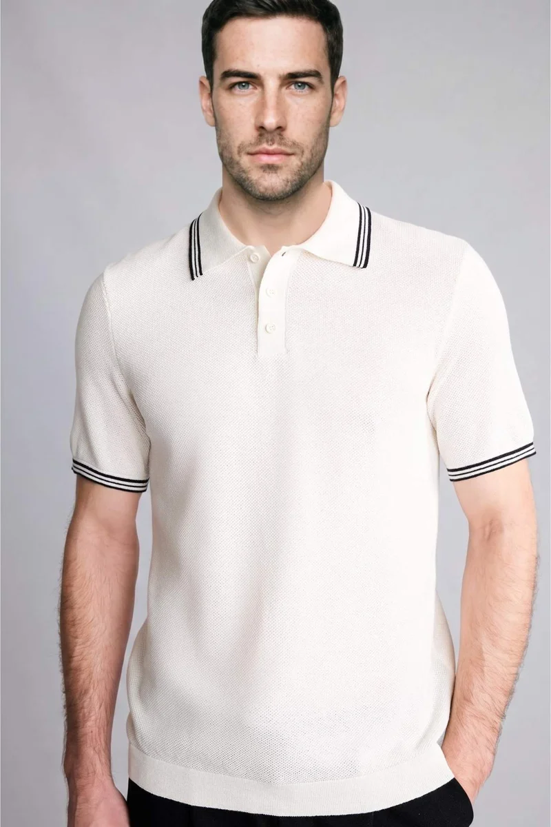 DeFacto Standard Fit Polo Collar Short Sleeve Polo T-Shirt