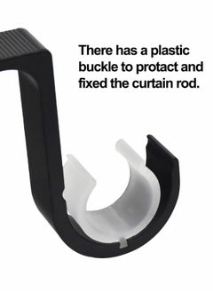 Y&D Curtain Rod Brackets 2 Pcs Double Ceiling Holder with Heavy Duty Metal Pole Bothway Decorate for Multiple Style  - Image 3