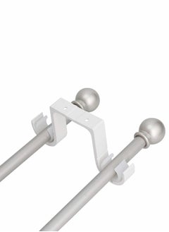 Y&D Curtain Rod Brackets 2 Pcs Double Ceiling Holder with Heavy Duty Metal Pole Bothway Decorate for Multiple Style  - Image 2
