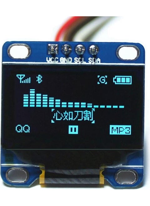 Hobi Mechatronics 128X64 0.96 Inch I2C OLED Graphic LCD Screen 4 Pin(Blue)