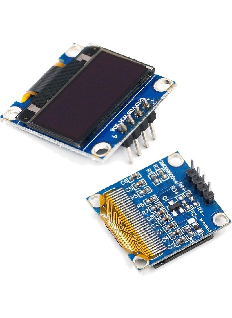 Hobi Mechatronics 128X64 0.96 Inch I2C OLED Graphic LCD Screen 4 Pin(Blue)