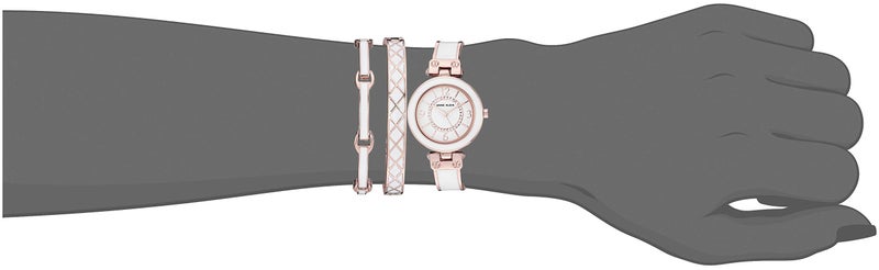 Anne Klein Women's Premium Crystal Accented Watch and Bracelet Set - Image 3