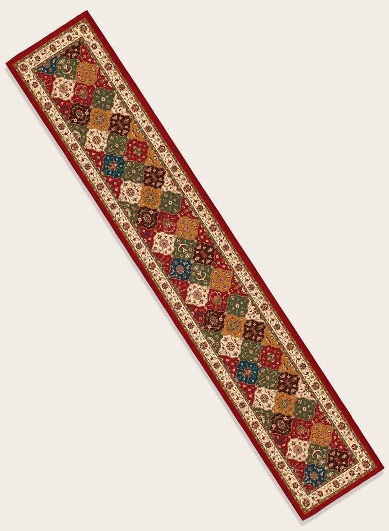 مفرش طاوله بتصميم بوهيمي هندسي قديم مناسب لمائدة رمضان او اي مناسبات اخرى الابعاد (183*33) - Image 3