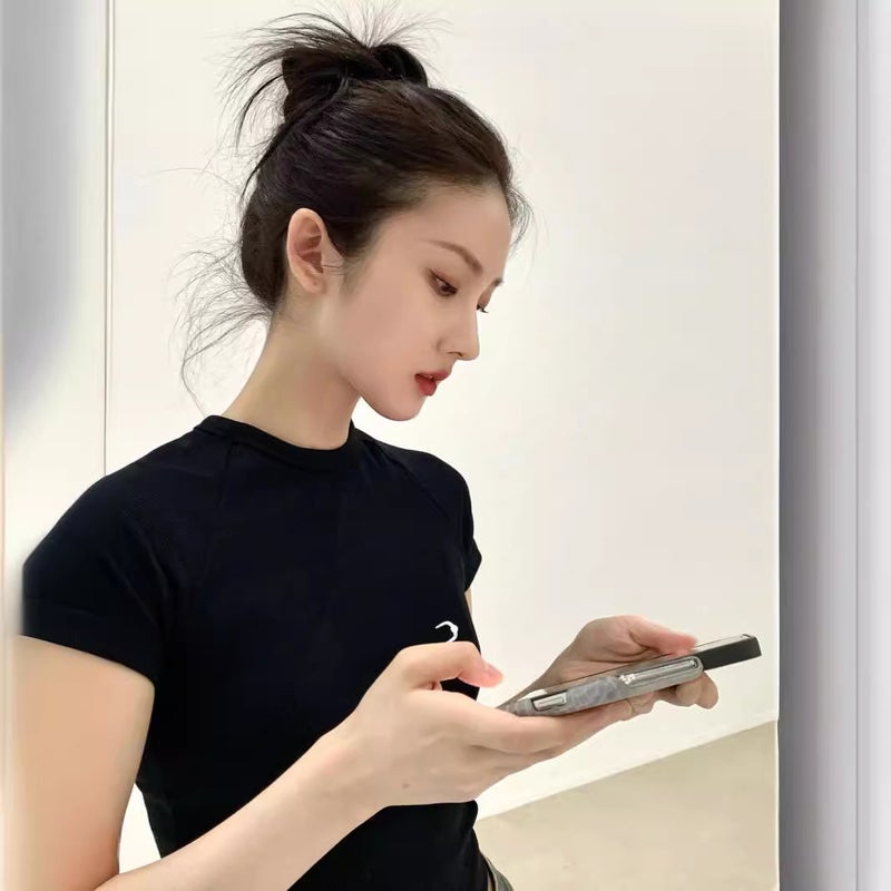 White Pure Cotton Regular Shoulder T-Shirt For Women, Summer 2024, Slim Fit, Short-Sleeved, Waist-Cinching, Short Style, Fashionable Base Layer - Image 5