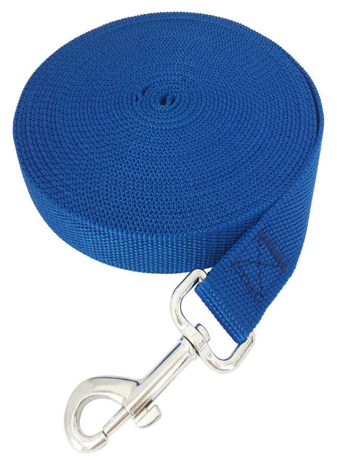 TAIDA 20ft 30ft 40ft 50ft Nylon Long Training Dog Leash for Small Medium Large Dogs, Long leashes Dog/Puppy Lead for Obedience Recall Training, Camping, or Backyard, 1 inch Wide (20 Foot, Blue) - Image 3