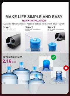 Toshionics Chargeable Electric Smart Universal Portable Water Drinking Bottle Dispenser Pump for 3 to 5 Gallon with Large Capacity Battery Micro USB Charging Use in Home Kitchen Office Living Room  - Image 3