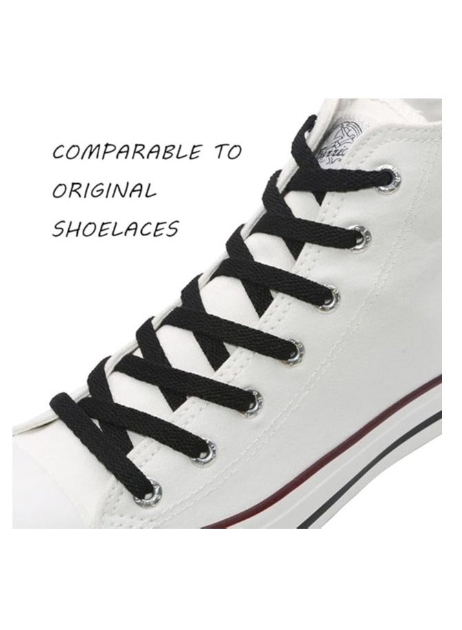 شريطي حذاء مسطحة، 3 أزواج من شريطي حذاء بيضاء عريضة لأحذية الجري والمشطيات – 120 سم - Image 5