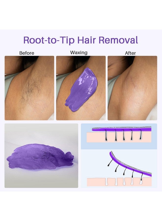 بليتزواكس مجموعة إزالة الشعر بالشمع BLITZWAX للنساء والرجال، مجموعة شمع رقمية مناسبة للبشرة الحساسة/البرازيلية/الجسم بالكامل/البكيني/مجموعة إزالة الشعر بالشمع الصلب مع 51 قطعة شمع للمنزل والصالون والمبتدئين - Image 5