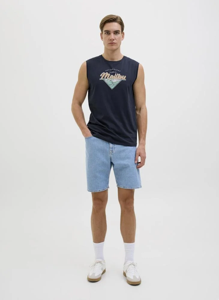 ج ج ريبل من جاك و جونز Crew Neck Sleeveless T-Shirt