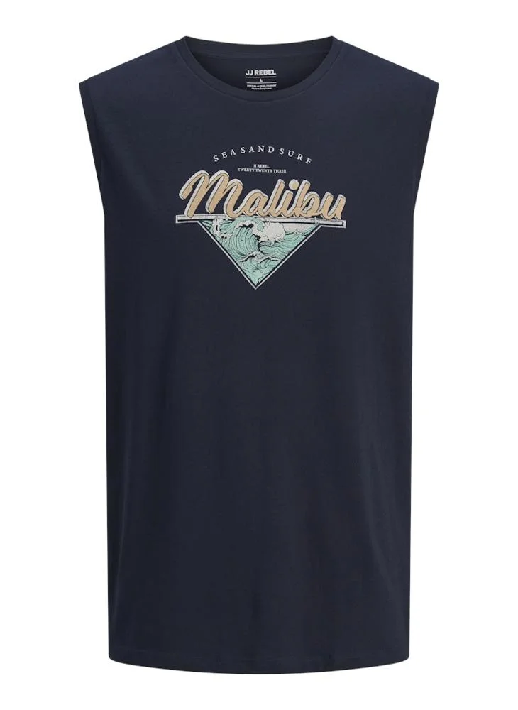 ج ج ريبل من جاك و جونز Crew Neck Sleeveless T-Shirt