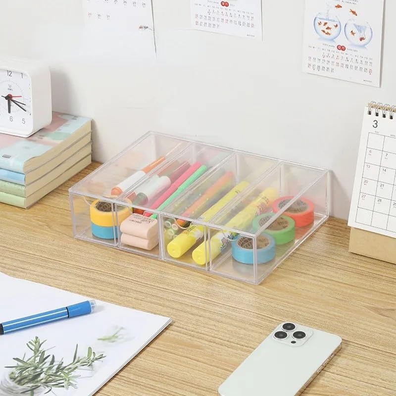 MosQuick® 4 layer drawers acrylic transparent storage organiser for specs sunglasses, cosmetics stationery jewellery watches etc for bathroom kitchen wardrobe cabinets - Image 4