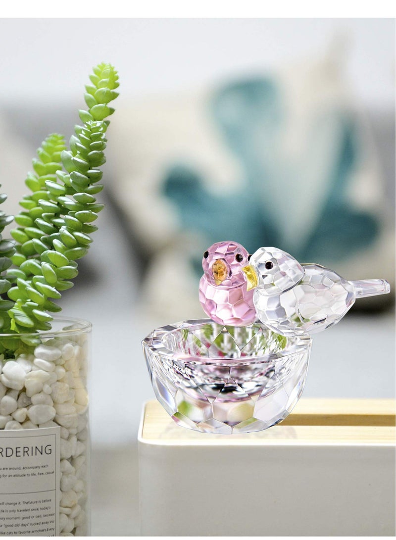 SOLARAE Crystal Bird Figurine Collectible Art Glass Animal Figurines Table Home Decor Figurine Craft Ornament - Image 4