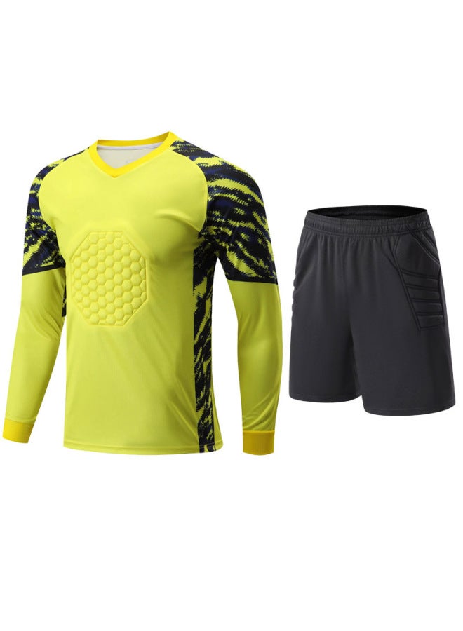 Goalkeeper Jersey Jacket Long Sleeve Football Game Suit for Children and Adults