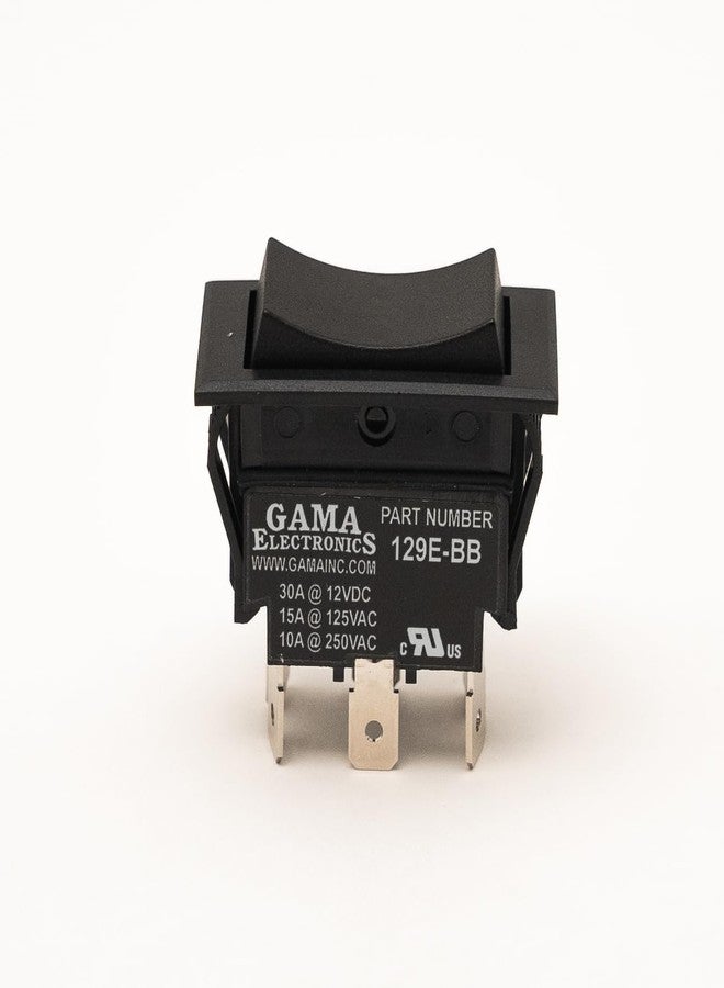 GAMA Electronics 30 Amp DPDT On-Off-On Rocker Switch - Image 1