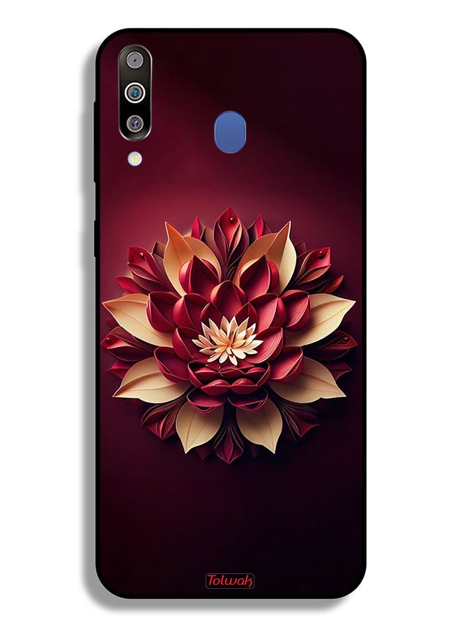 Tolwak Samsung Galaxy M30 Protective Case Cover Flower Abstract Design - Image 2