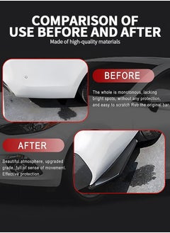 GROIC 2 PCS Car Rear Bumper Guard Diffuser Splitter Car Rear Bumper Lip Splitter 1 Pair Rear lip Modification, Side Fender Skirt Lip Splitter Guard Protector Universal Size for Most Cars  - Image 2