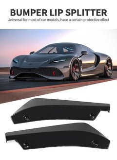 GROIC 2 PCS Car Rear Bumper Guard Diffuser Splitter Car Rear Bumper Lip Splitter 1 Pair Rear lip Modification, Side Fender Skirt Lip Splitter Guard Protector Universal Size for Most Cars  - Image 3