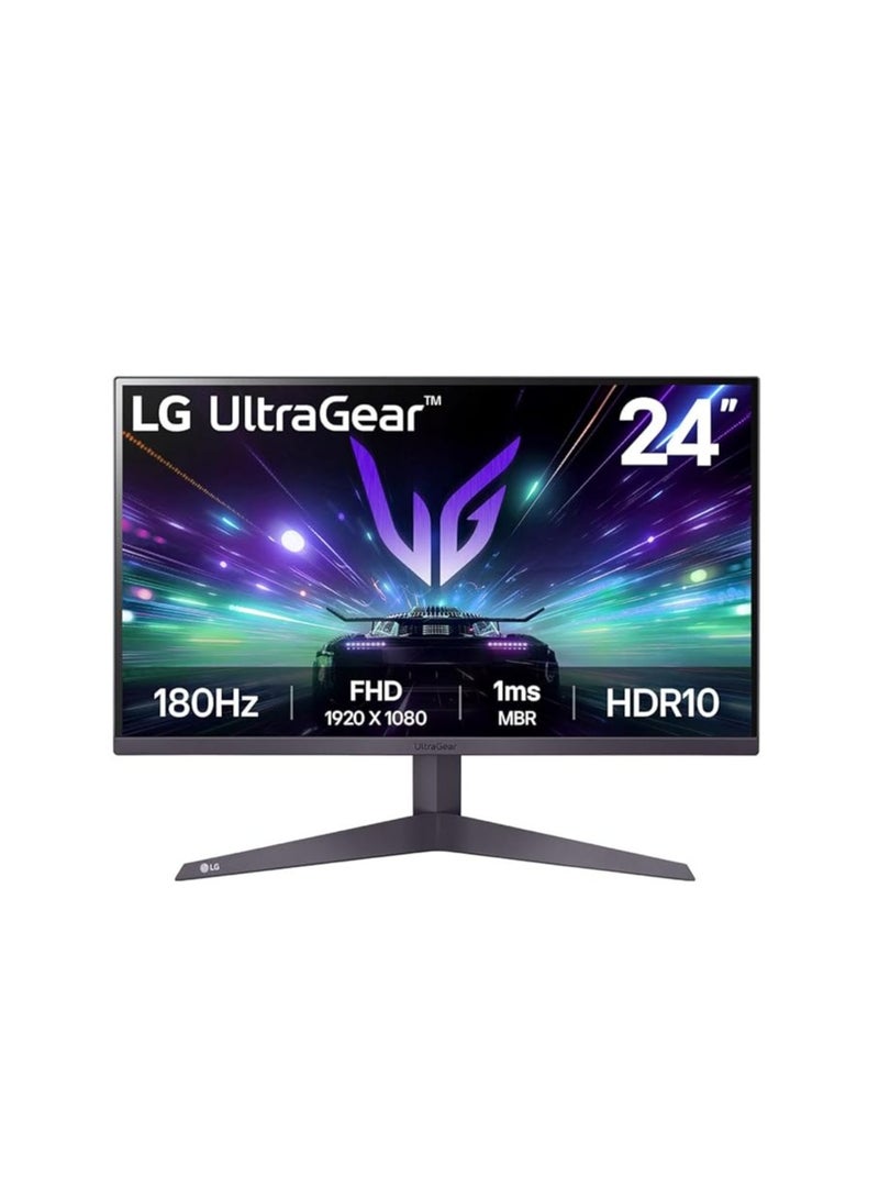 LG (24GS50F-B) 24-inch FHD (1920 x 1080) UltraGear Gaming monitor with 180Hz, 1ms MBR, HDR10, AMD FreeSync Black - Image 1