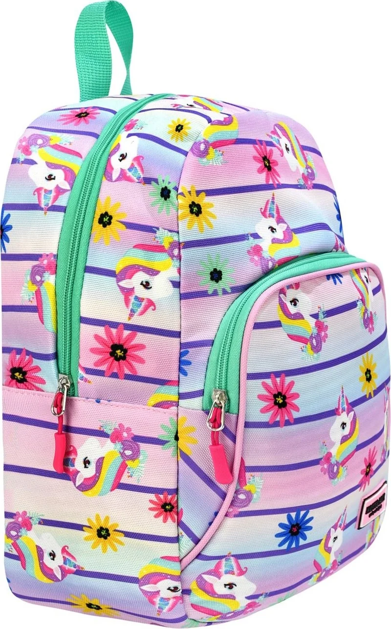 Esbuik New Season Unicorn Patterned Water Bottle Pocket Girl Kindergarten Nursery Backpack
