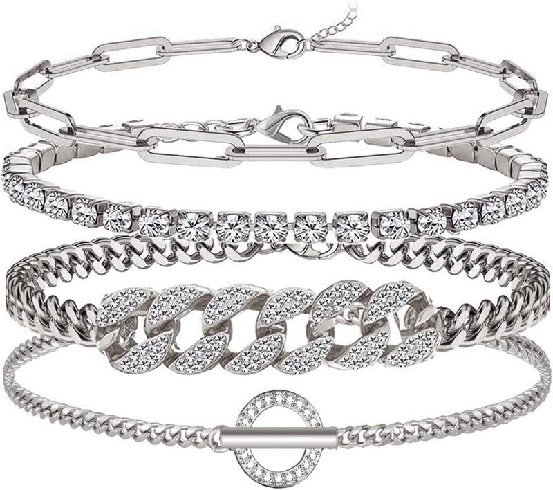 yfstyle Butterfly Ankle Bracelet for Women Rhinestone Anklets Bulk Adjustable Layered Beach Ankle Bracelet Braided Chain Anklet Charm Ankle Bracelet Jewerly Gift - Image 1