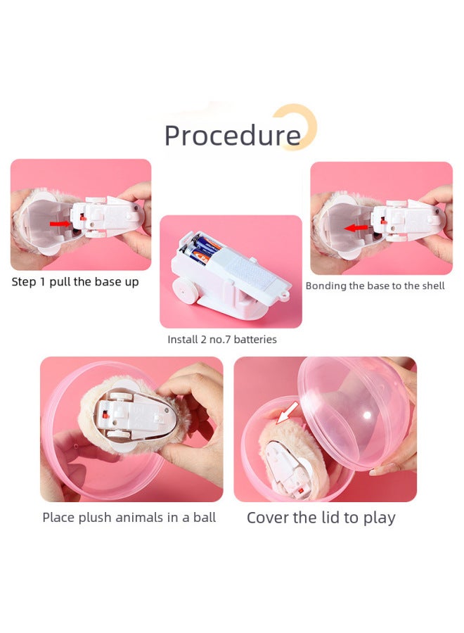 Electronic Pet Toy - Robot Dog Walking Barking Functions-Color:Beige Hamster-Crawling Ball-Color Box