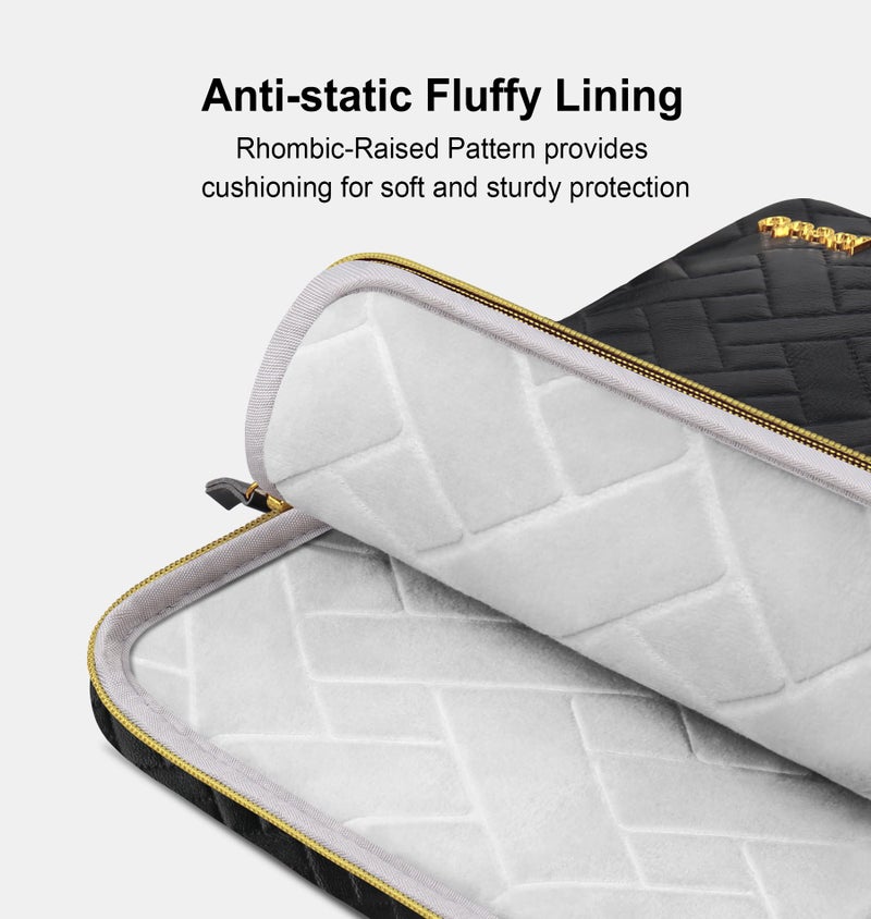 Lacdo Tablet Sleeve Bag for 11 inch iPad A16 / 11 inch iPad Pro M5 M4 / 11 Inch IPAD Air M3 M2 / 10.9" ipad/Ipad Air 5 4/10.2" iPAD, Samsung Galaxy Tab A9+ Tablet Shoulder Bag Carrying Case, Black - Image 3