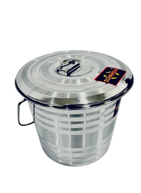 Sonanshi Sonanshi Stainless Steel Jointless Leak Proof Water Bucket with LID 12 litres  - Image 3