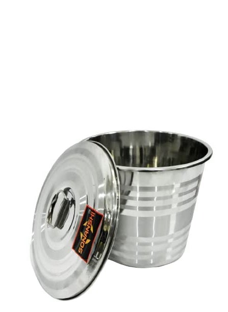 Sonanshi Sonanshi Stainless Steel Jointless Leak Proof Water Bucket with LID 12 litres  - Image 2