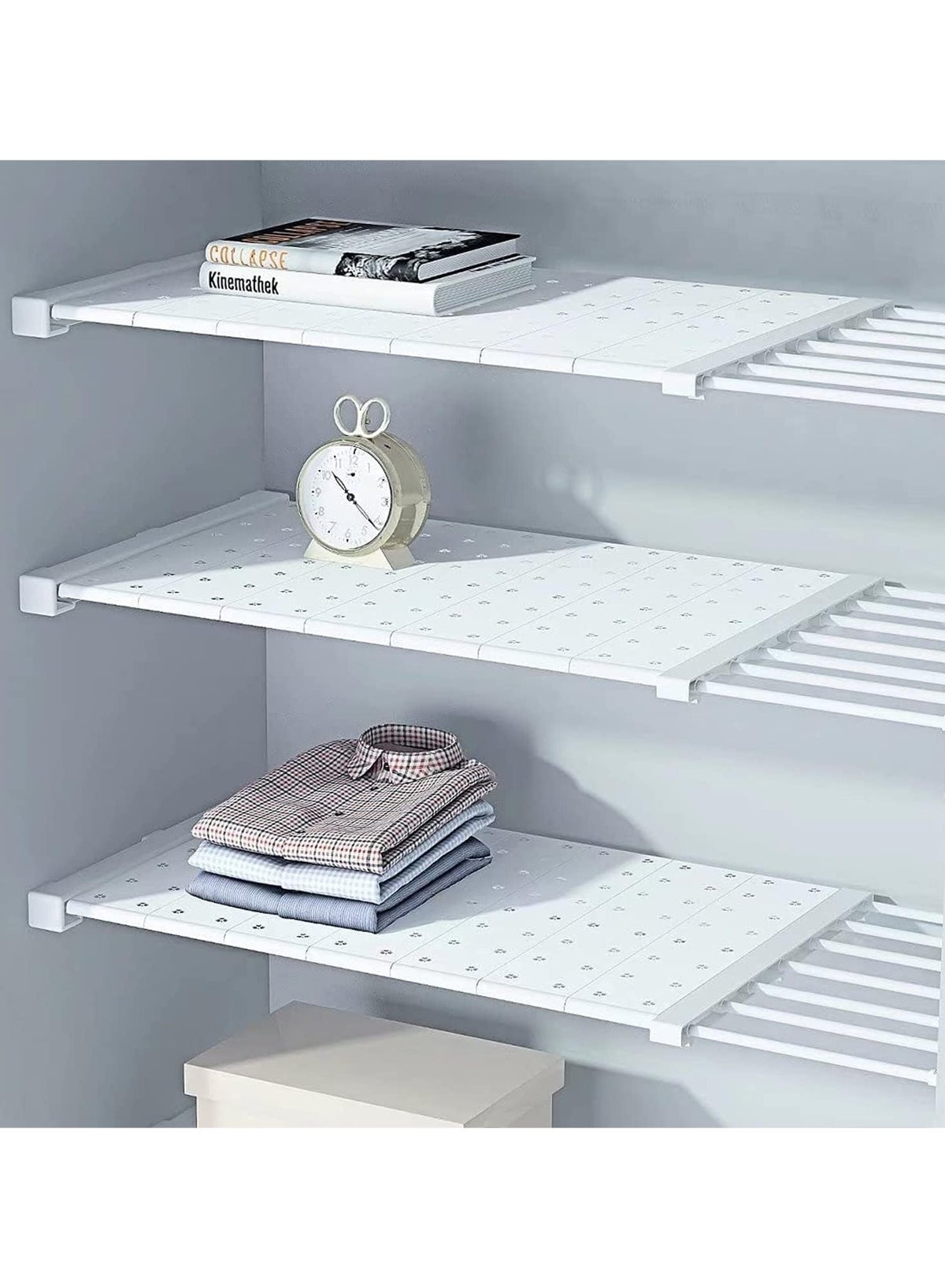Compartmented Rack Generic Adjustable Telescopic Storage Rack Expandable Separator Shelf ...