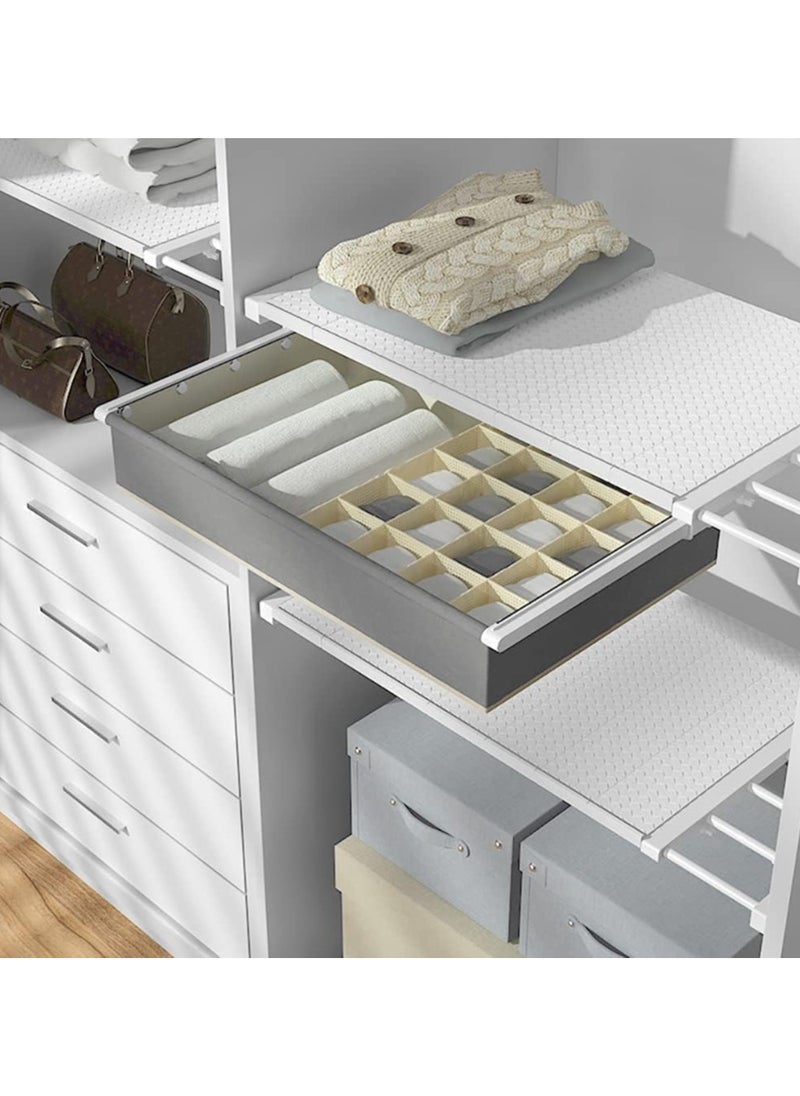 Adjustable Telescopic Storage Rack Expandable Separator Shelf for Wardrobe Cupboard Bookcase Compartment Collecting 24x60cm
