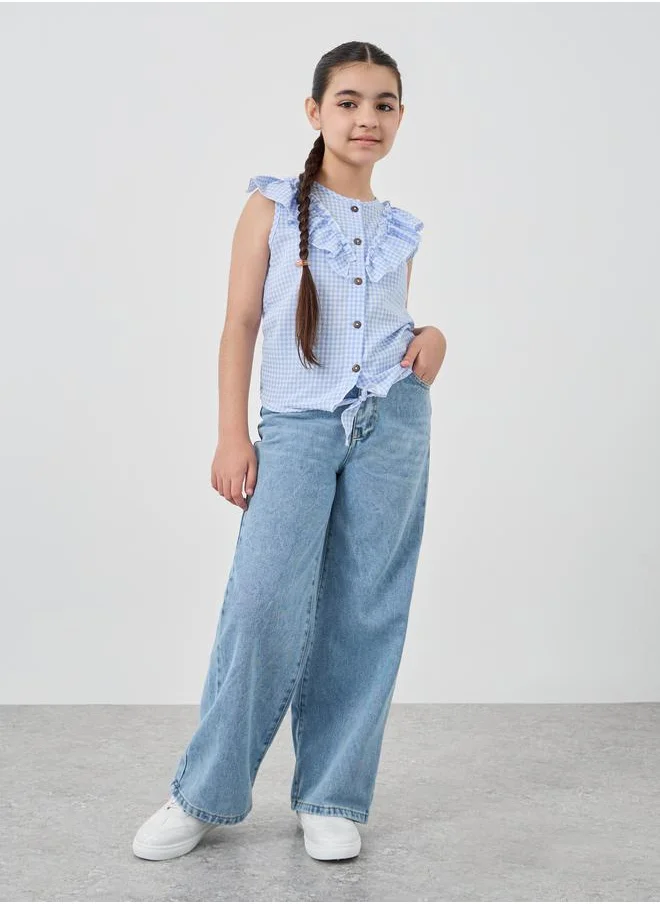 Styli Styli Wide Leg Jeans with Pockets