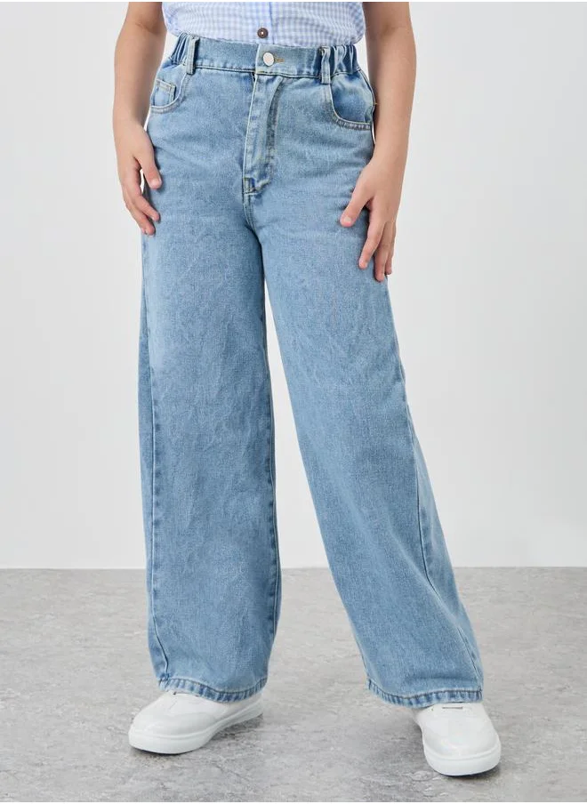 Styli Styli Wide Leg Jeans with Pockets