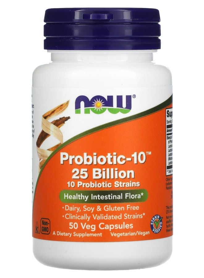 now Probiotic-10 25 Billion 50 Veg Capsules