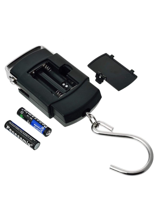 فكسر ميزان فيكسر الإلكتروني المحمول لصيد الأسماك بشاشة LED رقمية، 50 كجم (أسود) - Image 2