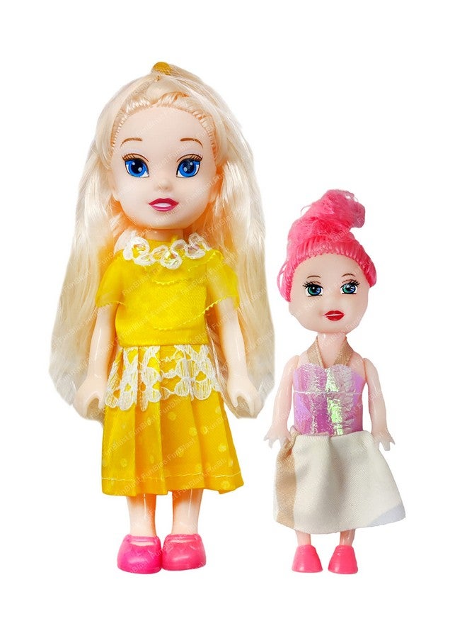 FunBlast Doll Toys for Kids, (Pack of 2 Pcs)- Doll for Girls- Cute Realistic Dolls for Girls, Dolls for 3+ Years Girls, Toys for Girls (2 Pcs, Multicolor) - Image 1