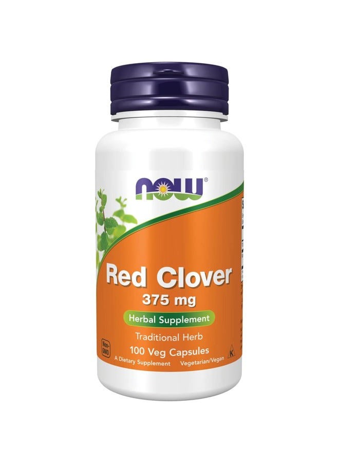 Now Foods Red Clover 375 Mg 100 Caps - Image 1