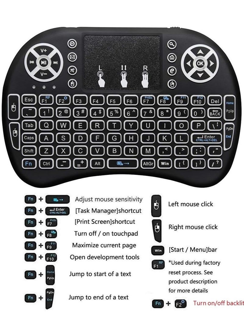 FEND - Fend Portable Wireless Keyboard with Touchpad Mouse Best for Android Smart Tv Box HTPC IPTV PC Pad Xbox - Image 1