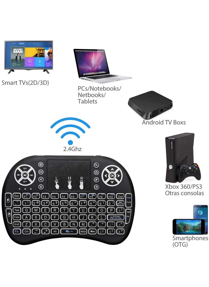 FEND - Fend Portable Wireless Keyboard with Touchpad Mouse Best for Android Smart Tv Box HTPC IPTV PC Pad Xbox - Image 1