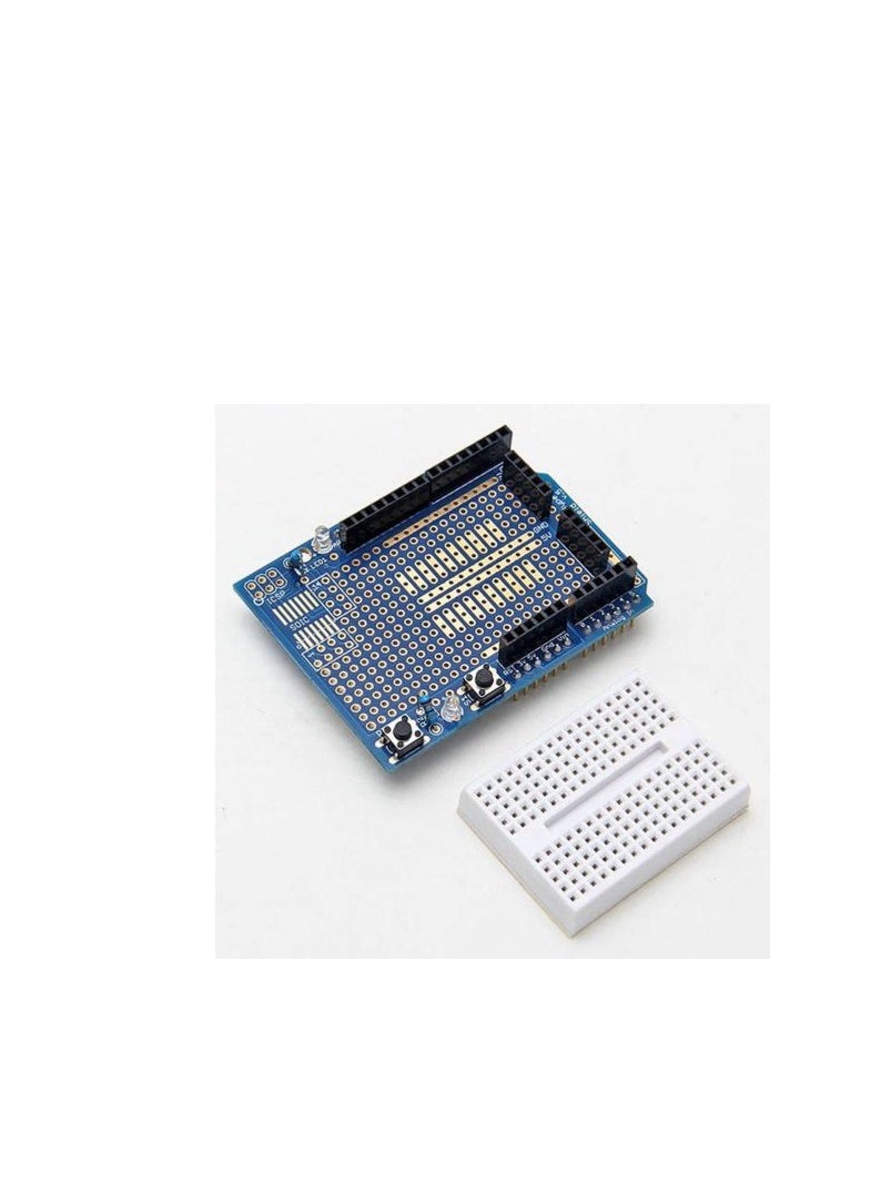 ماركة غير محددة درع النماذج الأولية مع لوحة توصيل صغيرة متوافقة مع Arduino 