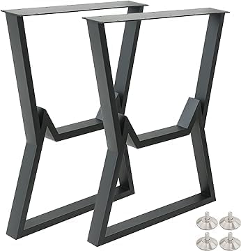 Reyox Metal Table Legs 28 Height Upgraded 2Tier Heavy Duty Desk Legs Made of Square TubeMetal Desk Legs Coffee Table Legs1 Set of 2 pcs - Image 1