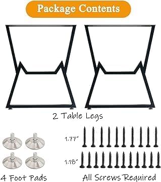 Reyox Metal Table Legs 28 Height Upgraded 2Tier Heavy Duty Desk Legs Made of Square TubeMetal Desk Legs Coffee Table Legs1 Set of 2 pcs - Image 4