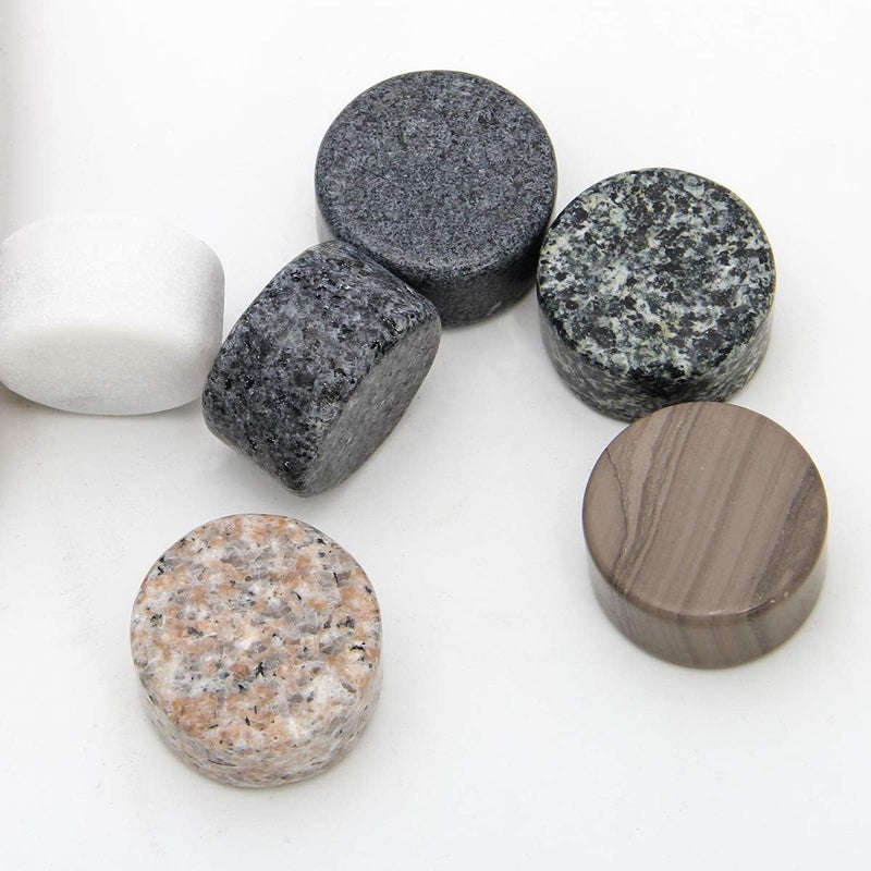 Ahier Whiskey Stones Set of 6 Whiskey Chilling Stones Reusable Ice Cubes Whiskey Rocks Perfect Whiskey Gifts for Men - Image 5