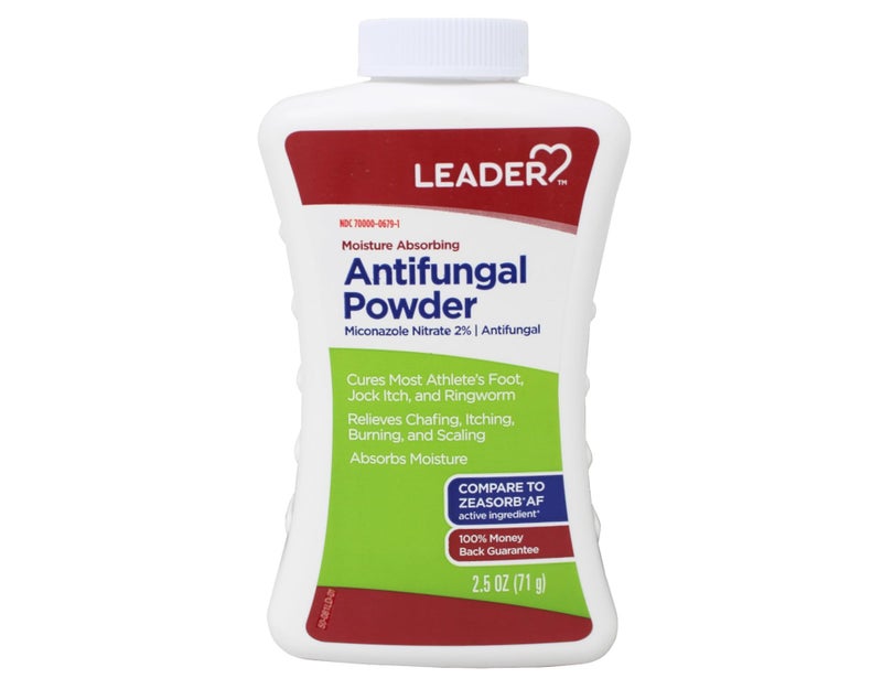 Leader Athletes Foot Antifungal Powder Moisture Absorbing TalcFree Antifungal Powder for Skin Folds 25 oz Compare to Zeasorb Pack of 1