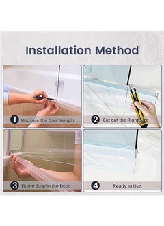 LENND Shower Door Seal Strip for 4-6mm Glass - Covers up to 20mm Gap - Perfect Transparent Shower Screen Seal Replacement with 90cm Adjustable Length  - Image 5