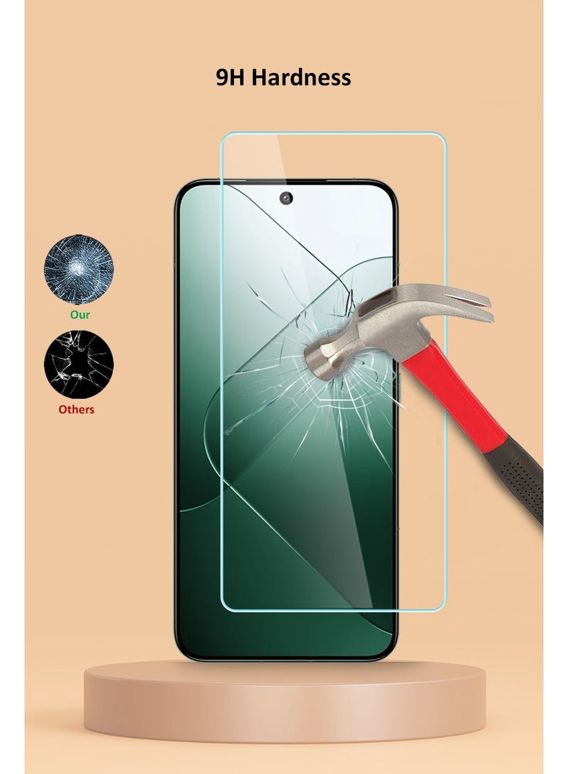 Techie HD Tempered Glass Screen Protector for Xiaomi 14 - Anti Reflection Anti Bubbles 9H Hardness 0.33 mm Rounded Edges Easy Installation - Image 3