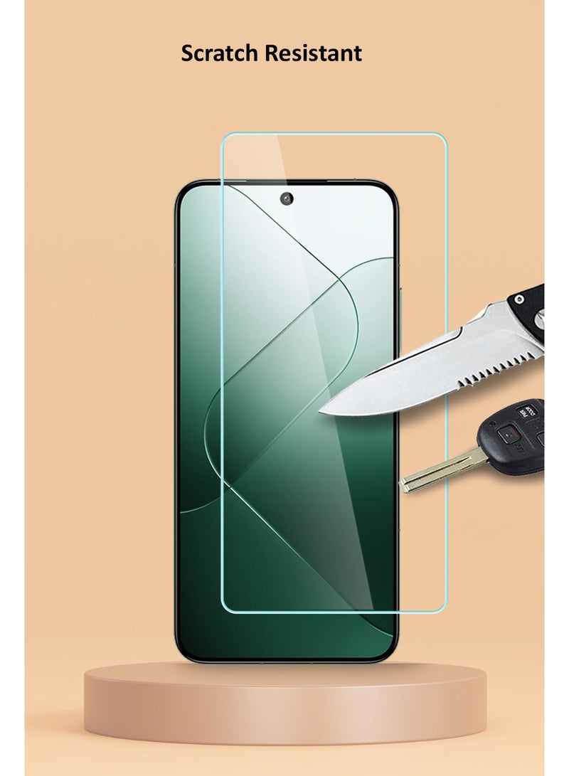 Techie HD Tempered Glass Screen Protector for Xiaomi 14 - Anti Reflection Anti Bubbles 9H Hardness 0.33 mm Rounded Edges Easy Installation - Image 5