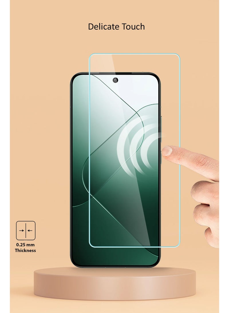 Techie HD Tempered Glass Screen Protector for Xiaomi 14 - Anti Reflection Anti Bubbles 9H Hardness 0.33 mm Rounded Edges Easy Installation - Image 4