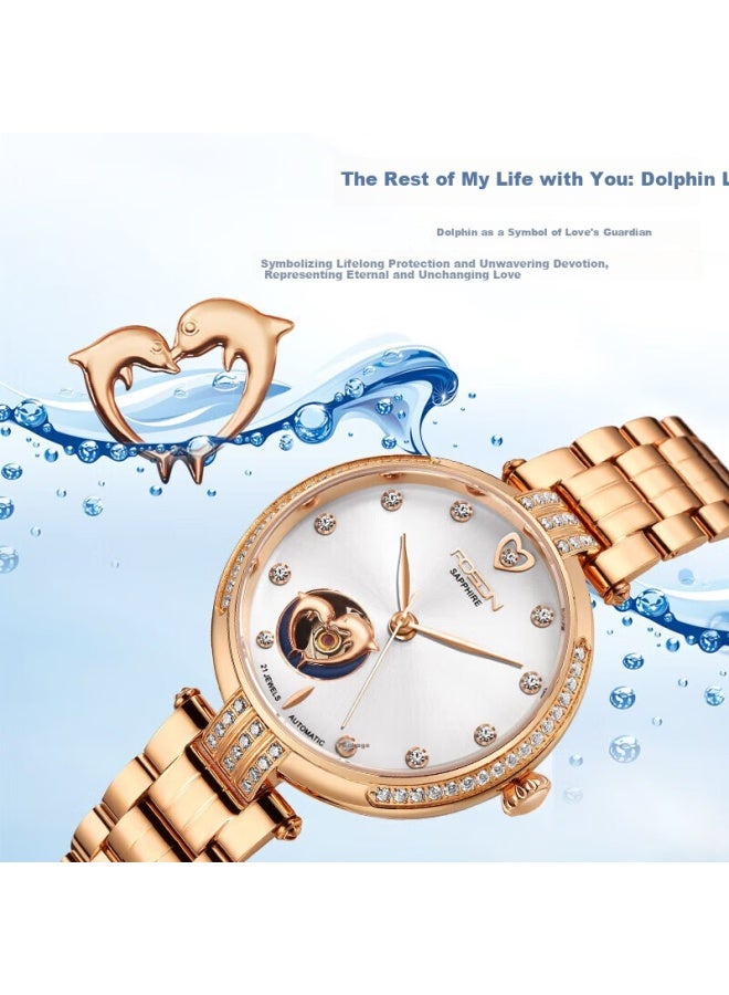 Rosdn Armani Series Birthday 3.8 Festival Gift Women's Mechanical Luxury Watch Top Ten Famous Brands - Image 2